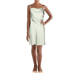 Satin Ruched Slip Dress