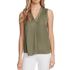 Satin Sleeveless Blouse