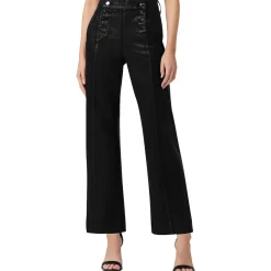 Savannah Mid Rise Button Detail Wide Leg Jeans