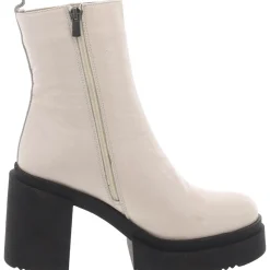 Sawyer Patent Leather Block Heel Ankle Boots