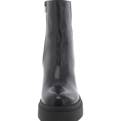 Sawyer Patent Leather Block Heel Ankle Boots