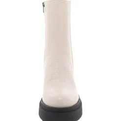 Sawyer Patent Leather Block Heel Ankle Boots