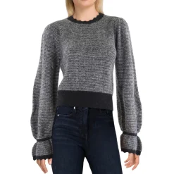 Scalloped Knit Pullover Sweater