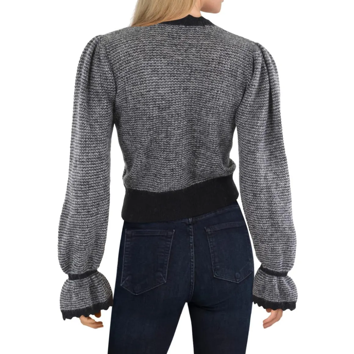 Scalloped Knit Pullover Sweater