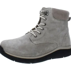 Scarlet Ankle Leather Combat & Lace-up Boots