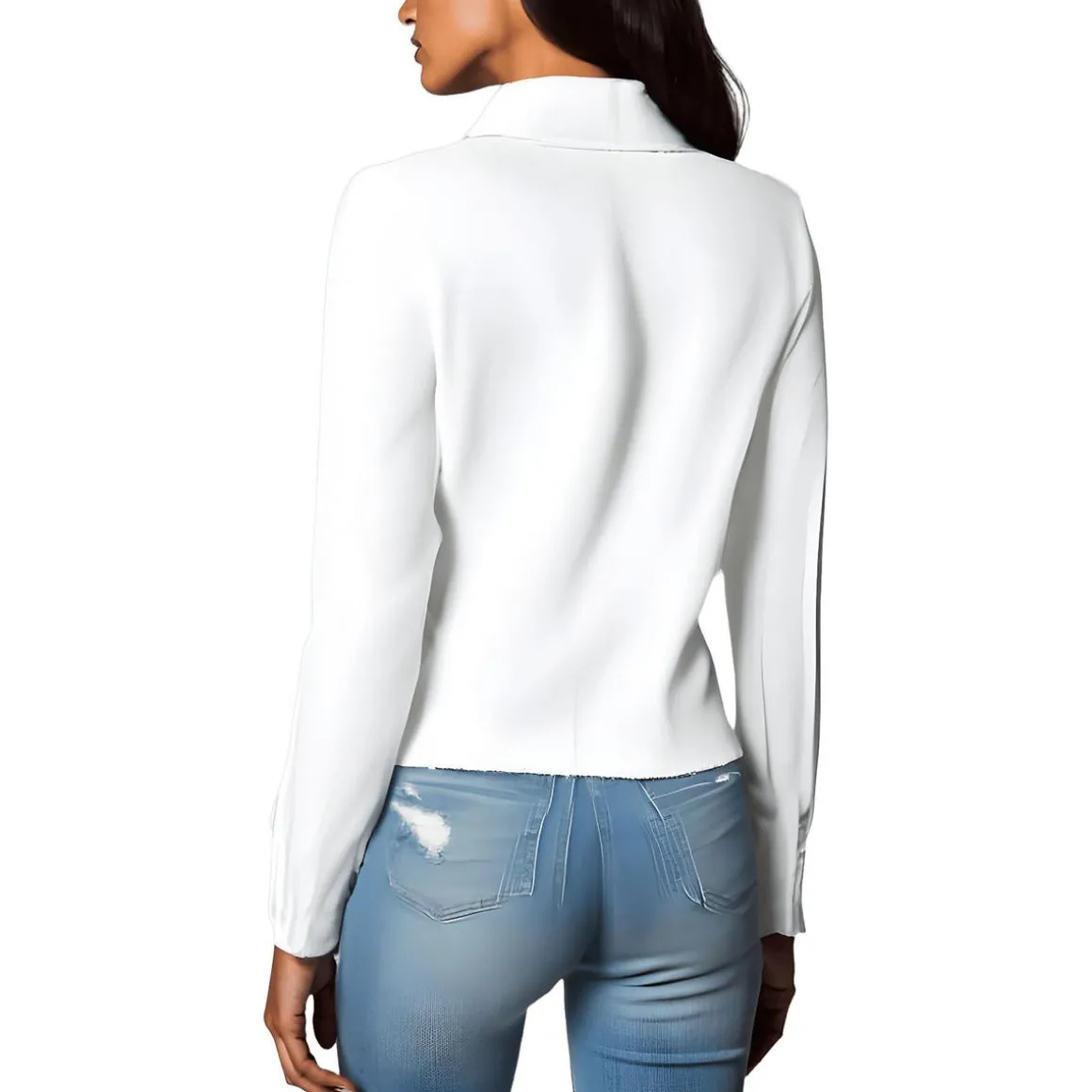 Scarlet Sequined Tweed One-Button Blazer