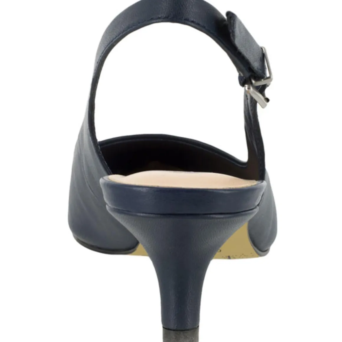 Scarlett Leather Kitten Slingback Heels