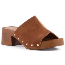 Scene Studded Suede Block Heels