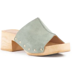 Scene Studded Suede Block Heels