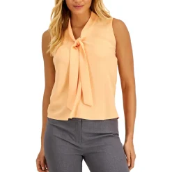 Scuba Tie-Neck Pullover Top