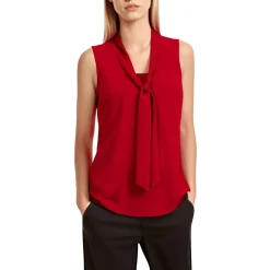 Scuba Tie-Neck Pullover Top