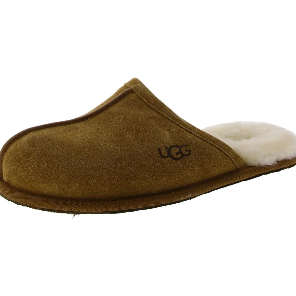 Scuff Suede Sheepskin Lined Cushioned Slide Slippers