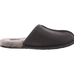 Scuff Lined Leather Scuff Slippers