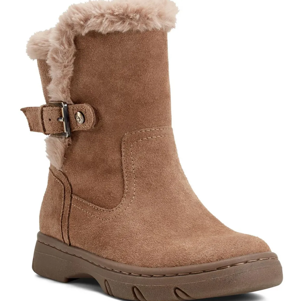 SEGRAYE Faux Fur Lined Leather Shearling Boots