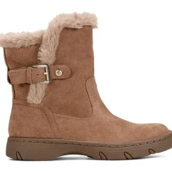 SEGRAYE Faux Fur Lined Leather Shearling Boots