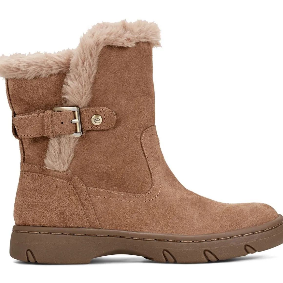SEGRAYE Faux Fur Lined Leather Shearling Boots