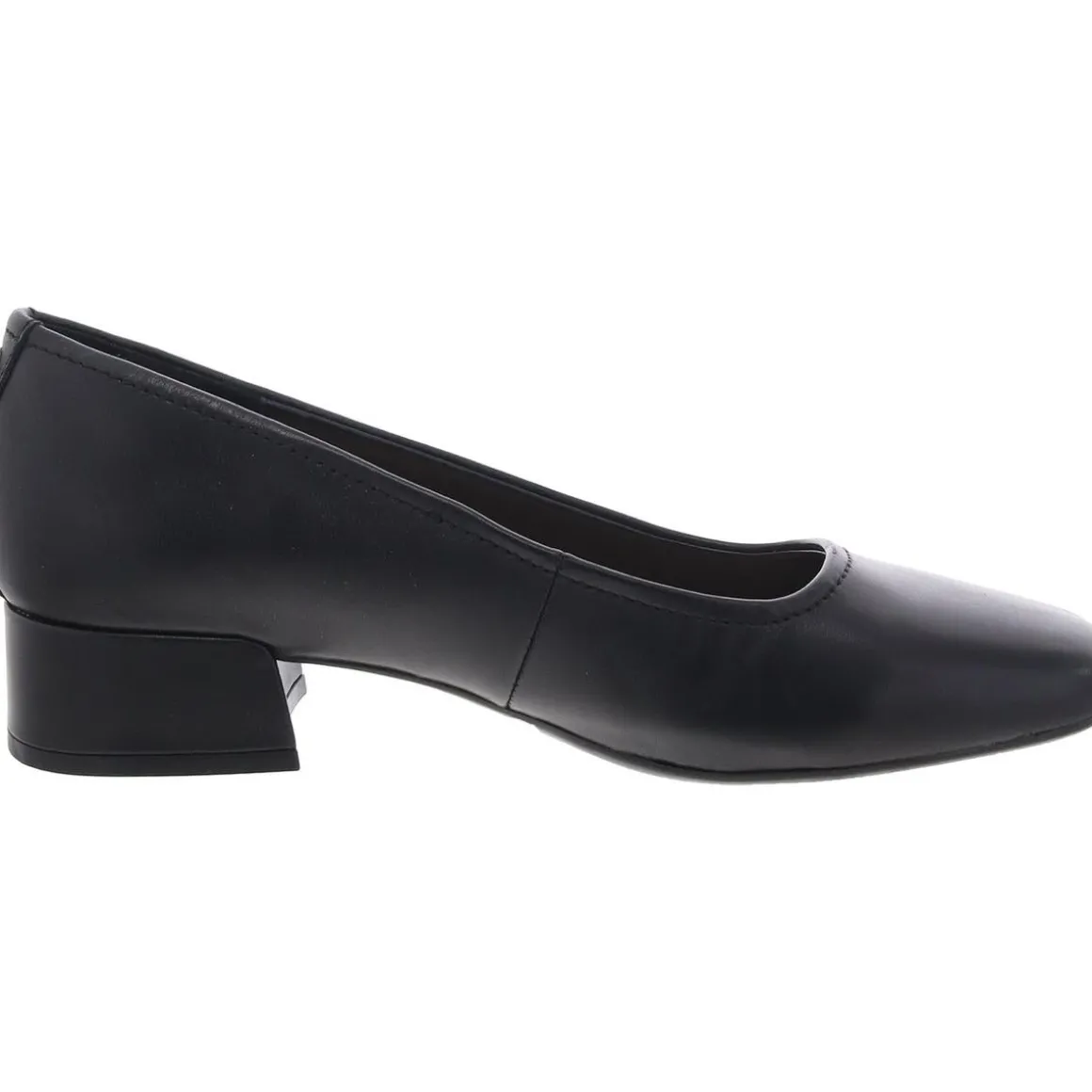 SEJAIN Padded Insole Leather Block Heels