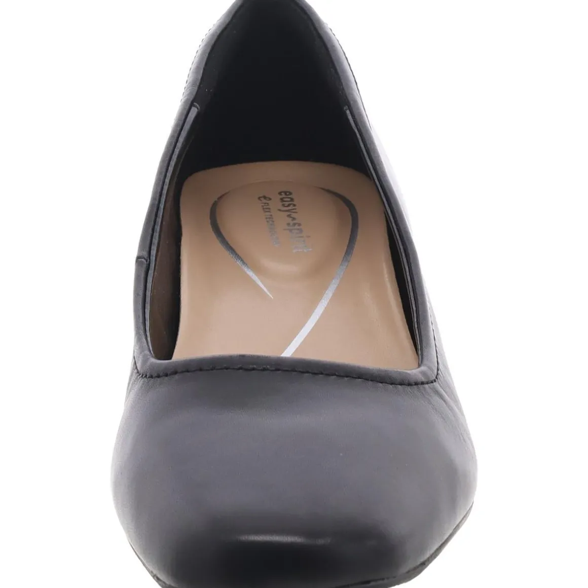 SEJAIN Padded Insole Leather Block Heels