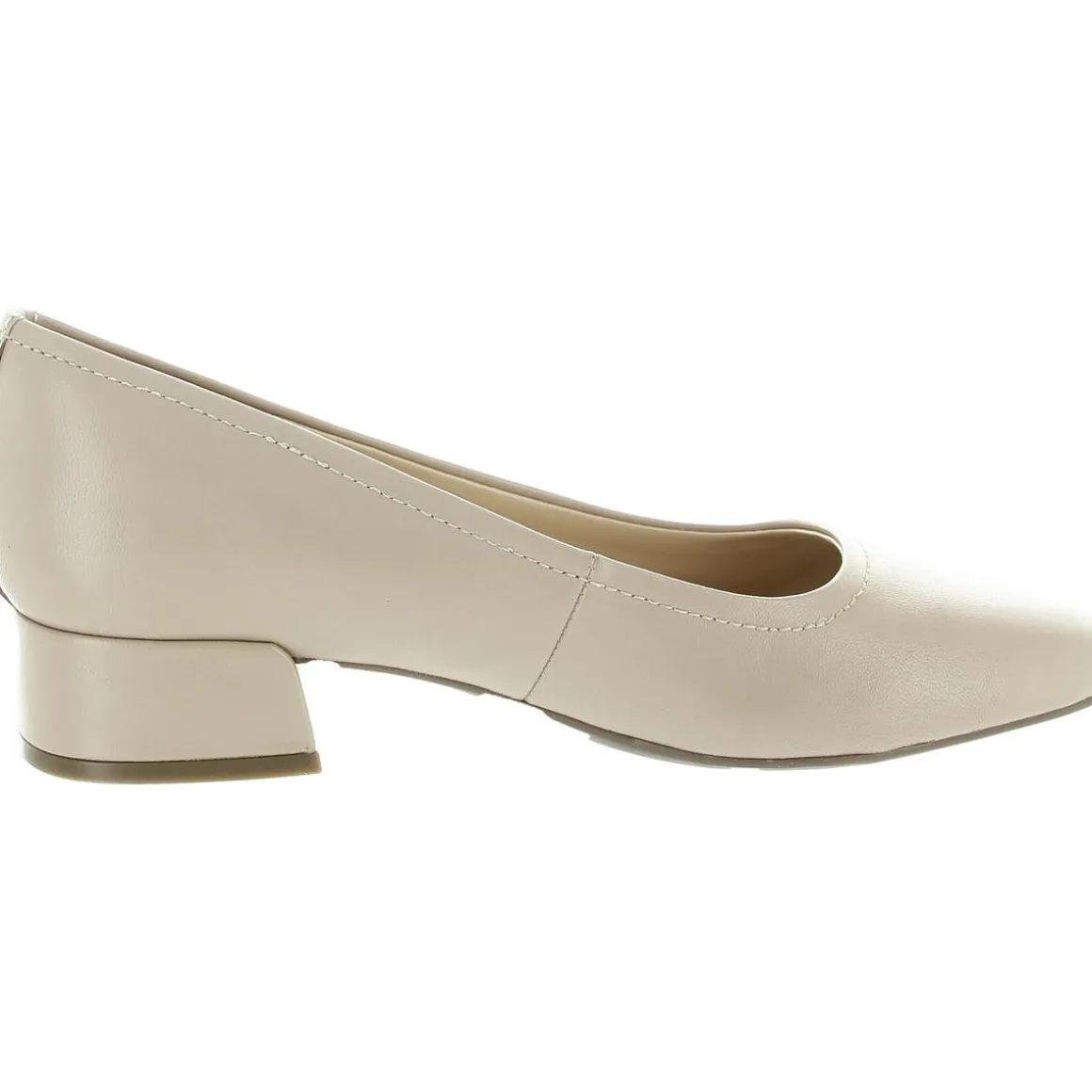 SEJAIN Padded Insole Leather Block Heels