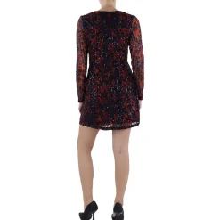 Sequined Above Knee Shift Dress