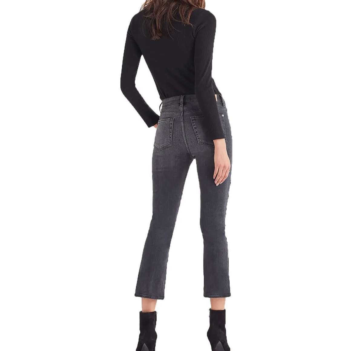 Sequined Denim Bootcut Jeans