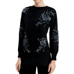 Sequined Knit Tunic Sweater