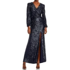 Sequined Long Evening Dress
