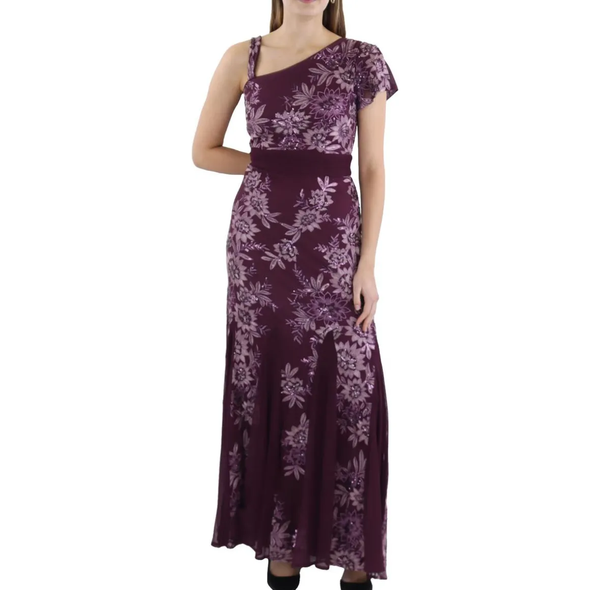 Sequined Maxi Evening Dress