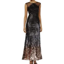 Sequined Sleeveless Evening Dress