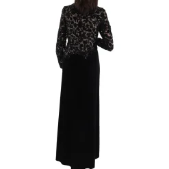 Sequined Velvet Evening Dress
