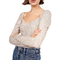 Serafina Ruched Rayon Blouse