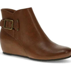 Serena Faux Leather Ankle Wedge Boots