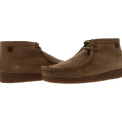 Shacre Suede Lace-Up Moc Toe Desert Chukka Boot