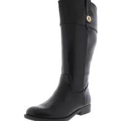 Shano Faux Leather Wide Calf Riding Boots