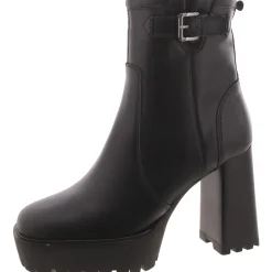 Sharonna Zipper Buckle Ankle Boots