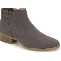 Shea Zipper Faux Suede Ankle Boots