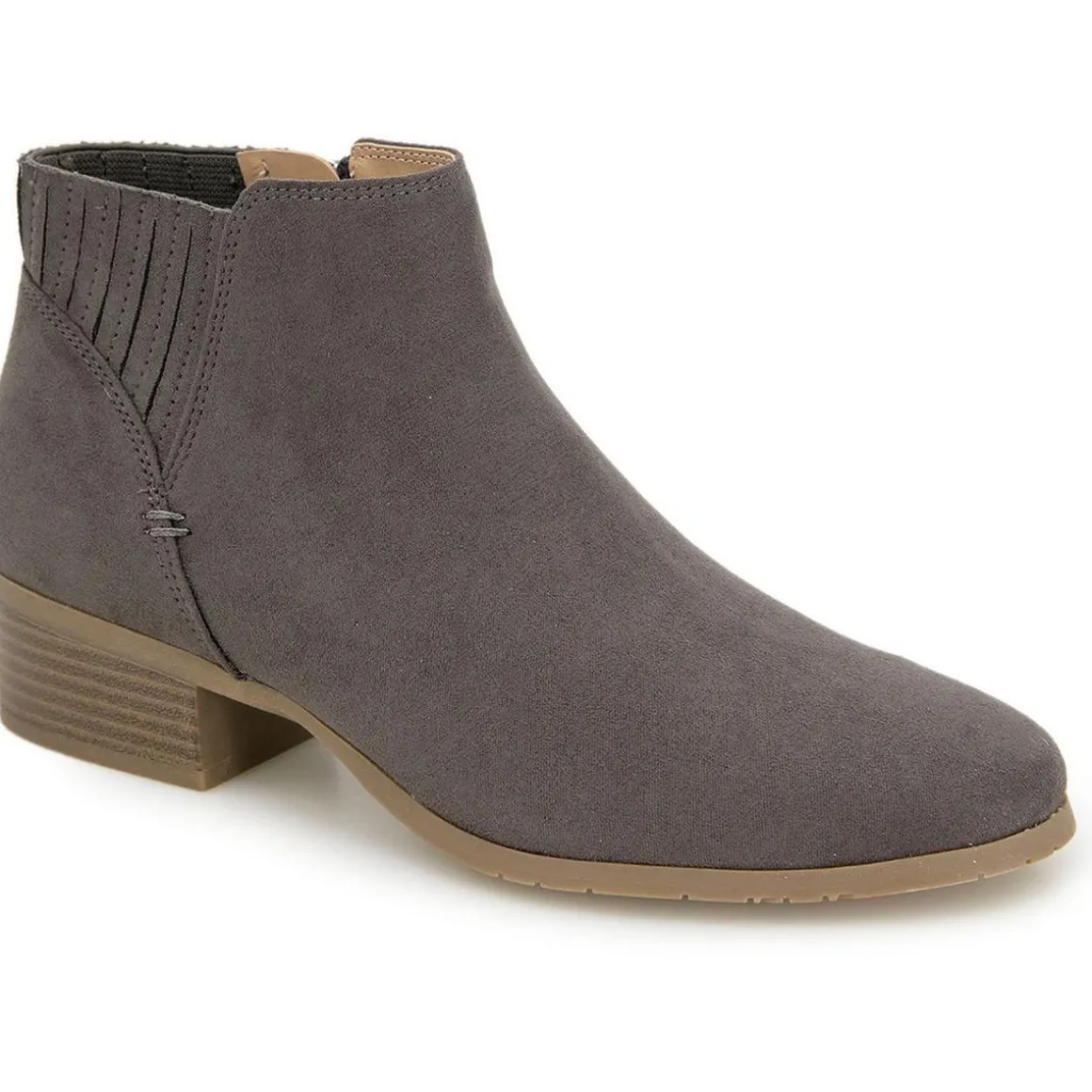 Shea Zipper Faux Suede Ankle Boots