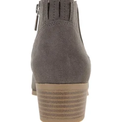Shea Zipper Faux Suede Ankle Boots