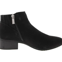 Shea Zipper Faux Suede Ankle Boots