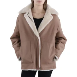 Shearling Midi Walker Coat