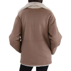 Shearling Midi Walker Coat