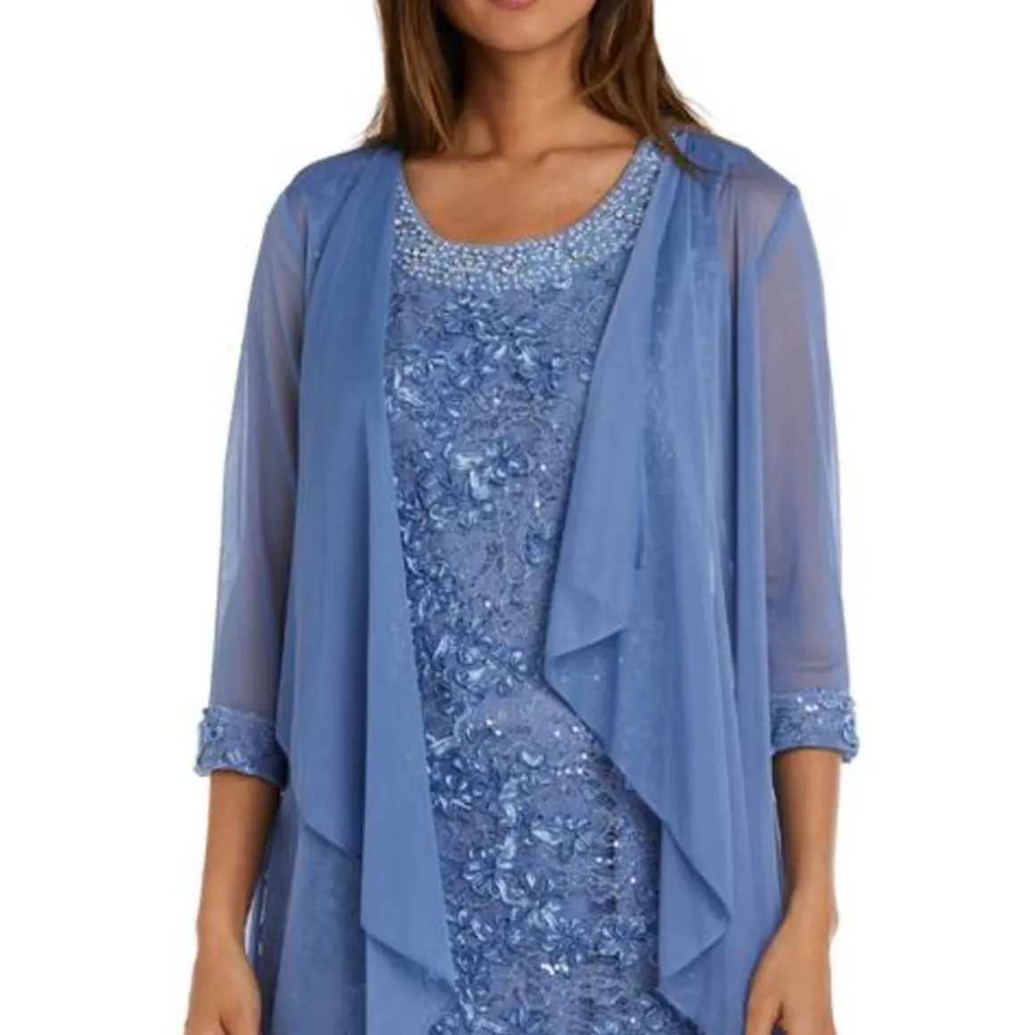 Sheer Lace-Trim Jacket