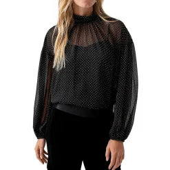 Sheer Polka Dot Blouse