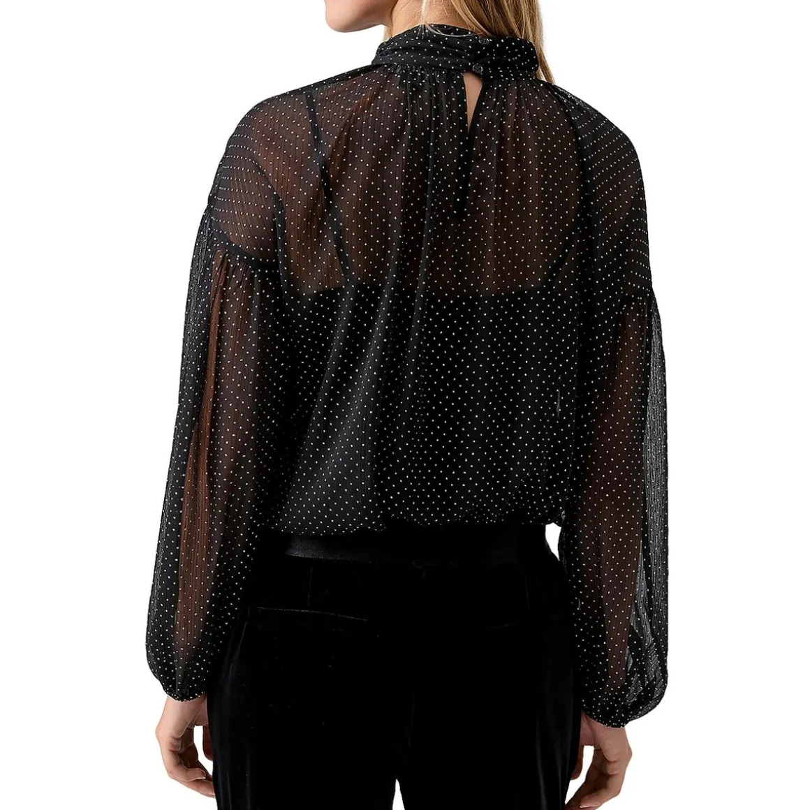 Sheer Polka Dot Blouse