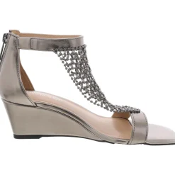 Sheila Leather Cork Wedge Sandals