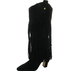 Shela Zipper Suede Knee-High Boots