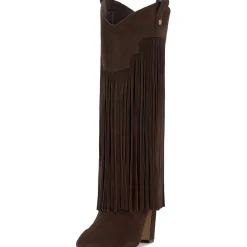 Shela Zipper Suede Knee-High Boots