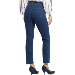 Sheri Frayed Hem Denim Slim Jeans