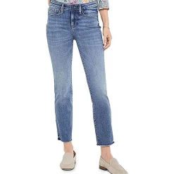Sheri High Rise Frayed Hem Slim Jeans