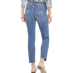 Sheri High Rise Frayed Hem Slim Jeans